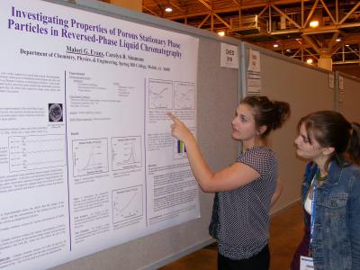 Malori Evans ('09 Biology) presents research at the 2008 ACS National Meeting in New Orleans