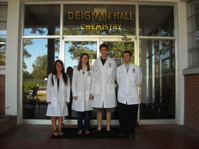 2012 Chemistry graduates - Anna Forzano, Elaine Haas, Matthew Jones, Matthew Malus