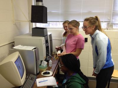 Honors Gen Chem I lab students analyze the Ca content in tap water using Atomic Absorption Spectroscopy